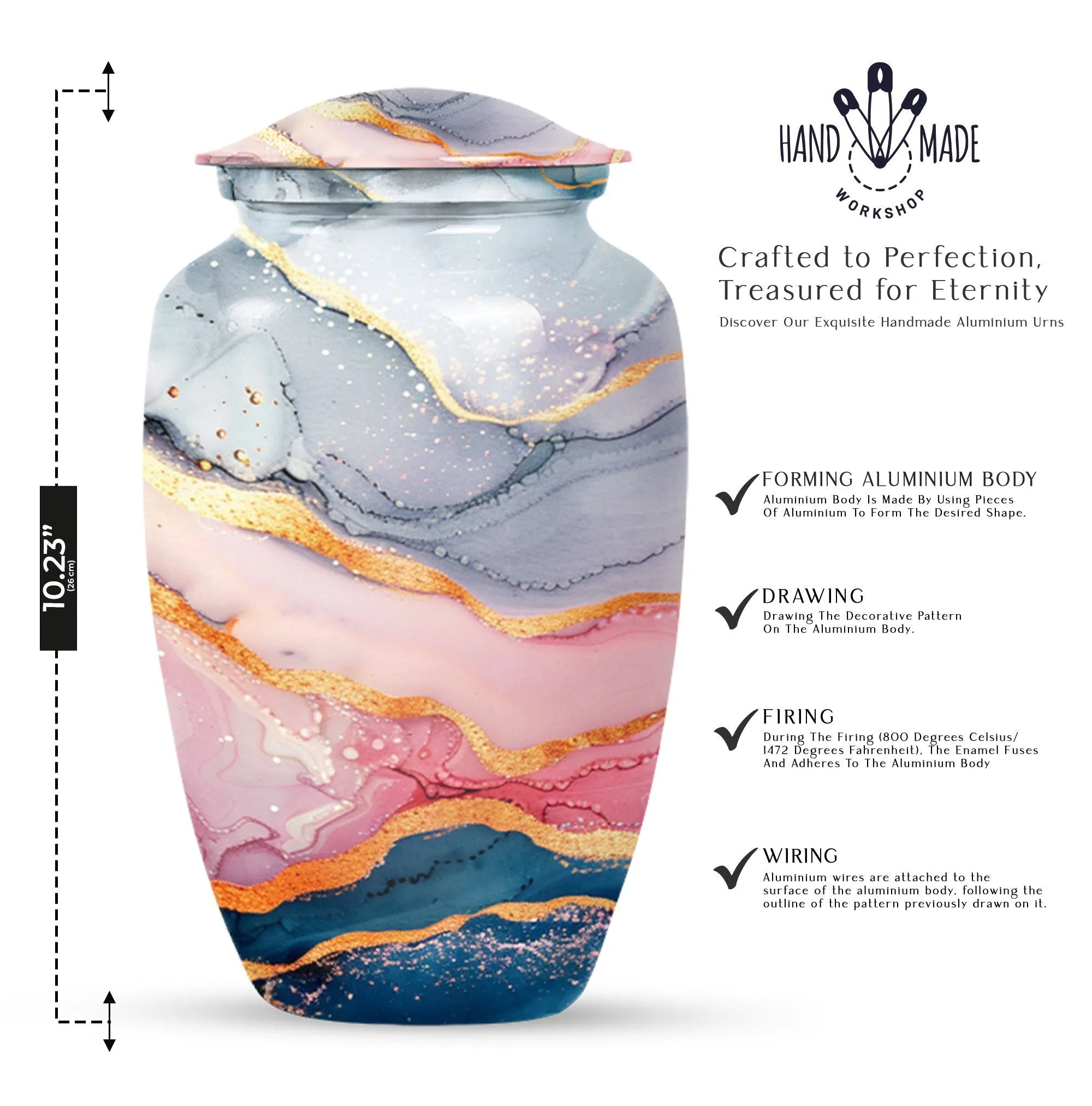 Abstract Urn Empyrean Elegance:  Large Cremation Memorials