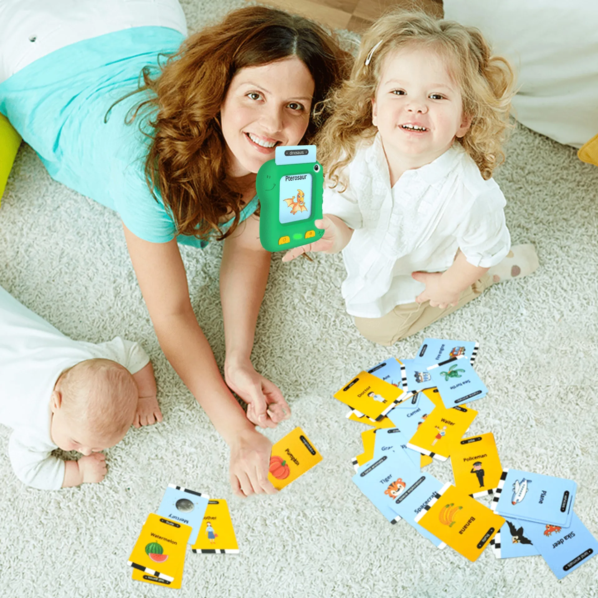 Adofi Ad-TFC-Dino-GR Talking Flash Cards Learning Toys for 2 3 4 5 6 Years Old