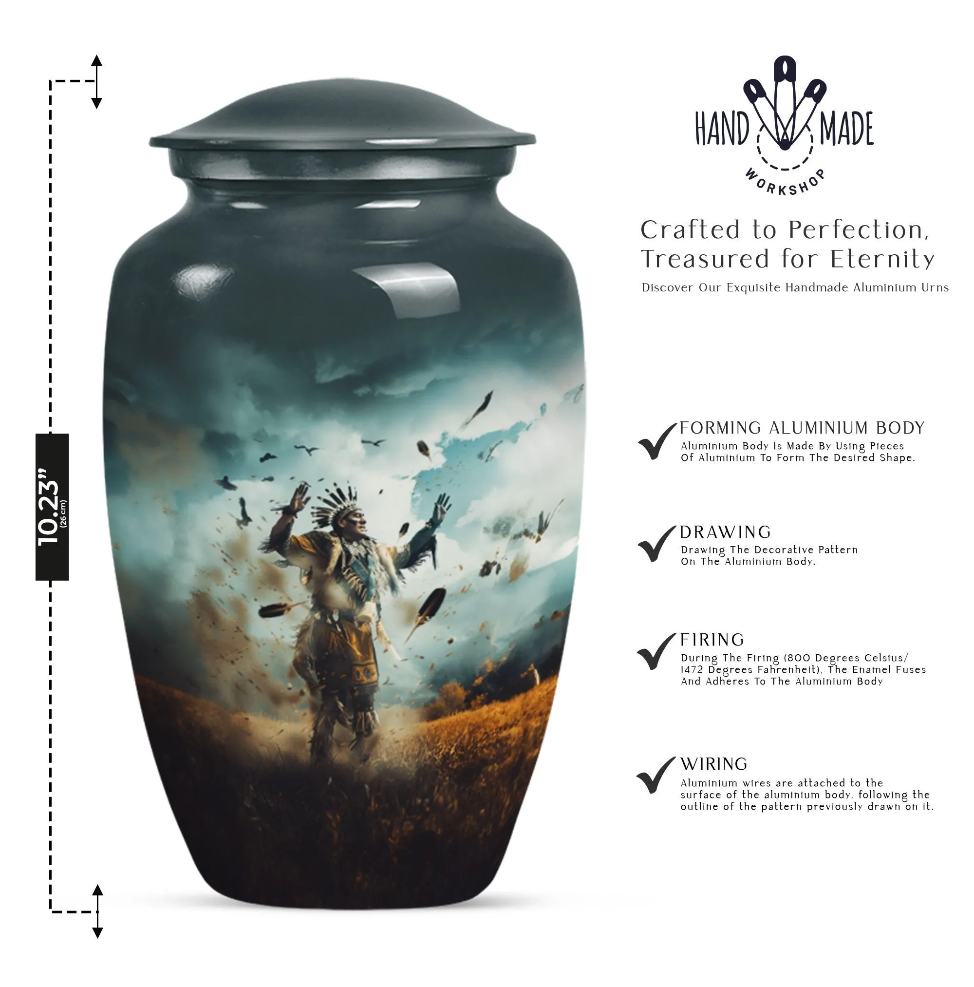 Artisan Native American Memorial Cremation Tribute