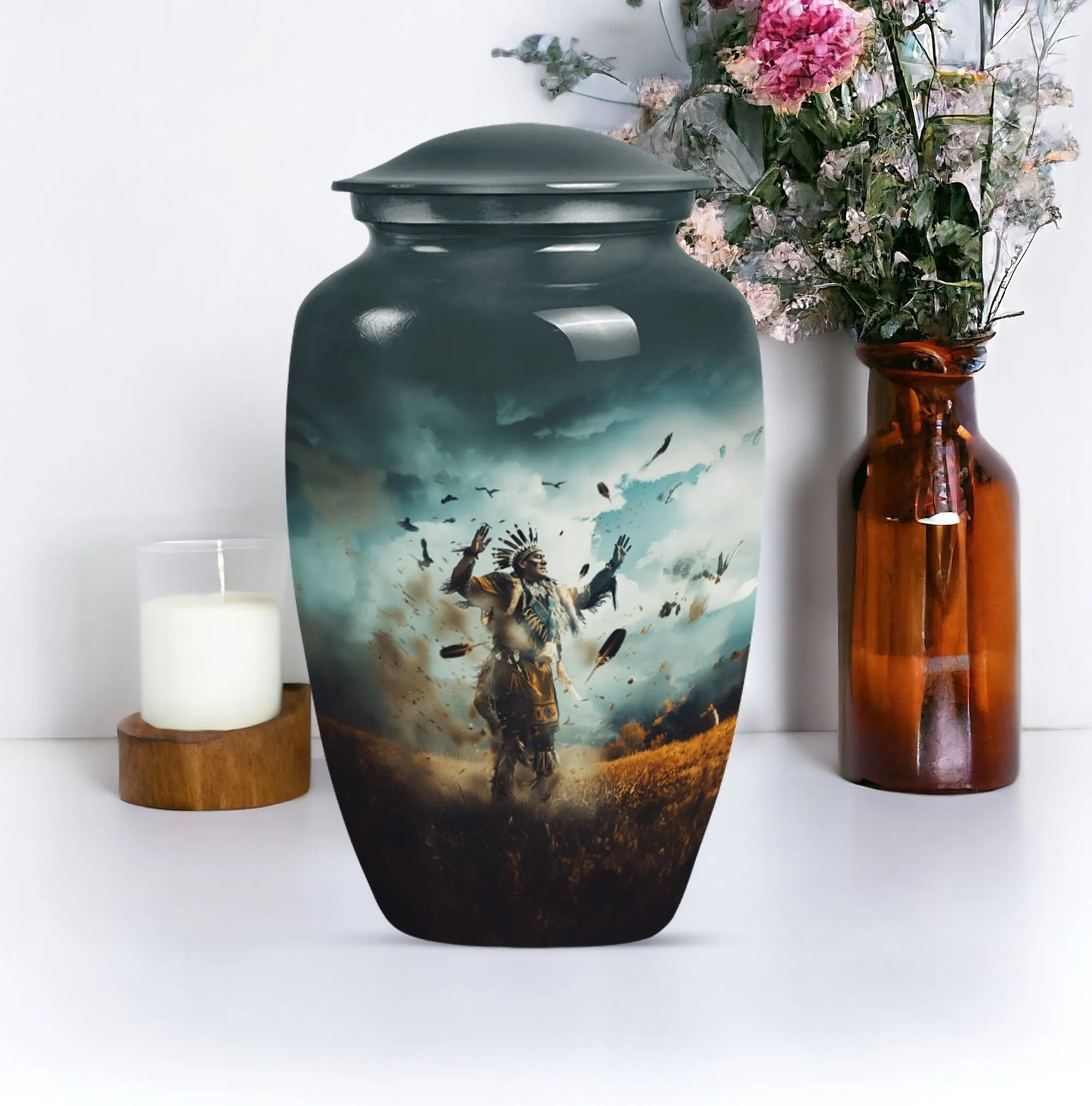 Artisan Native American Memorial Cremation Tribute