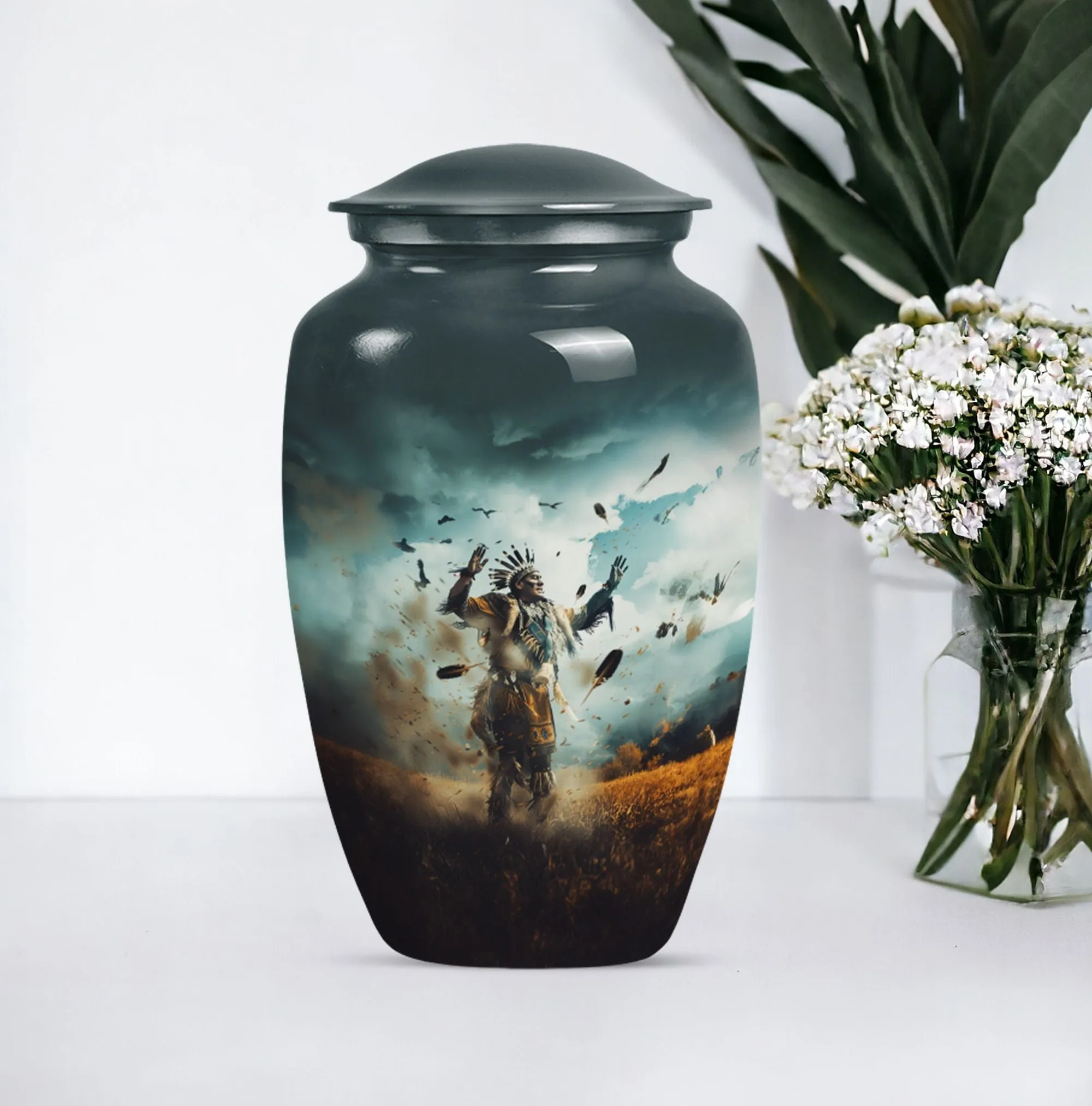 Artisan Native American Memorial Cremation Tribute
