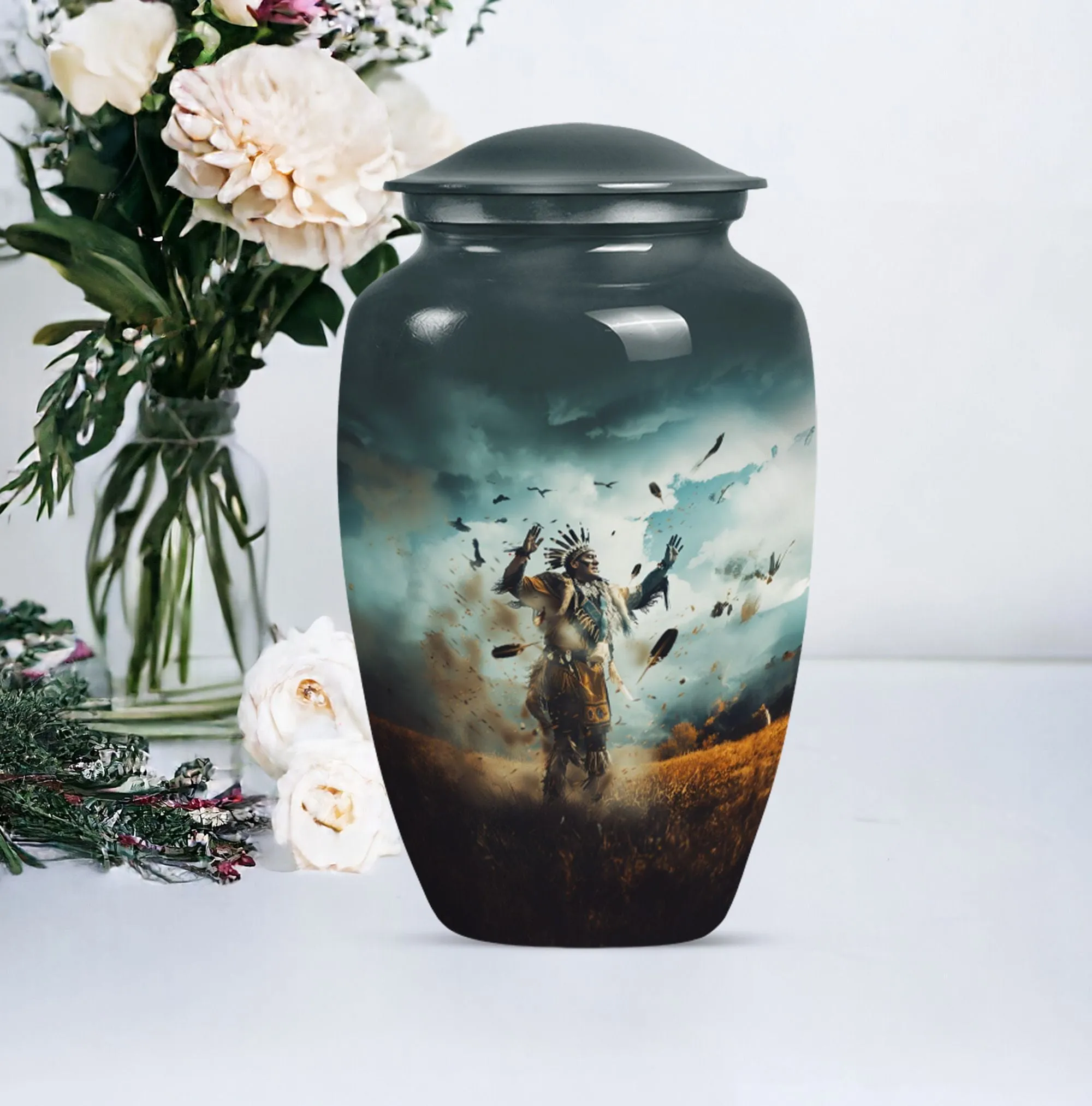 Artisan Native American Memorial Cremation Tribute