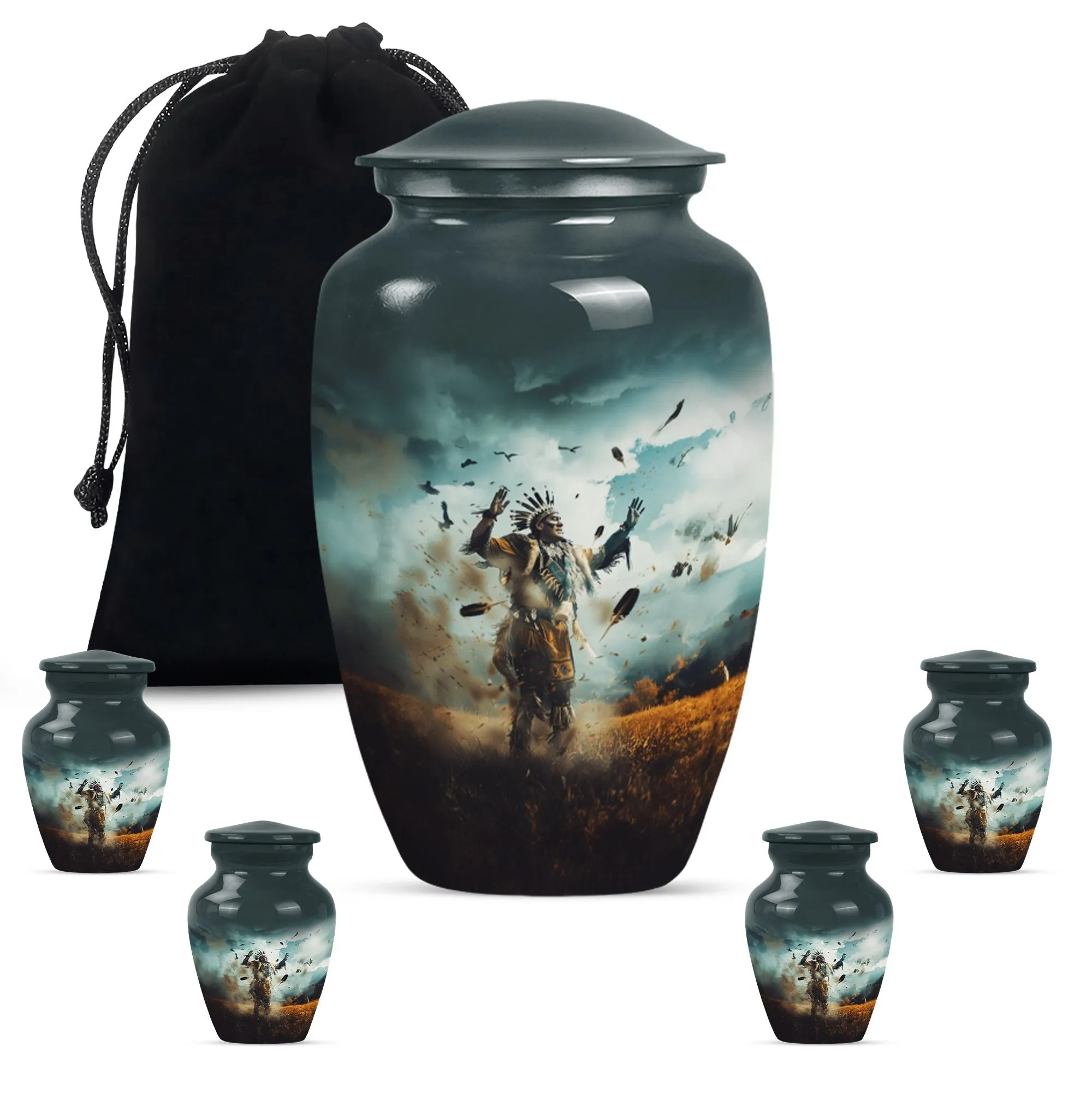 Artisan Native American Memorial Cremation Tribute