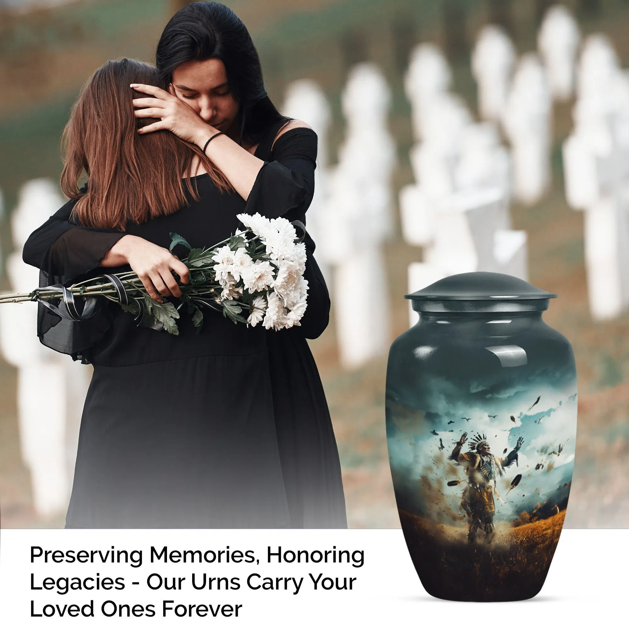 Artisan Native American Memorial Cremation Tribute