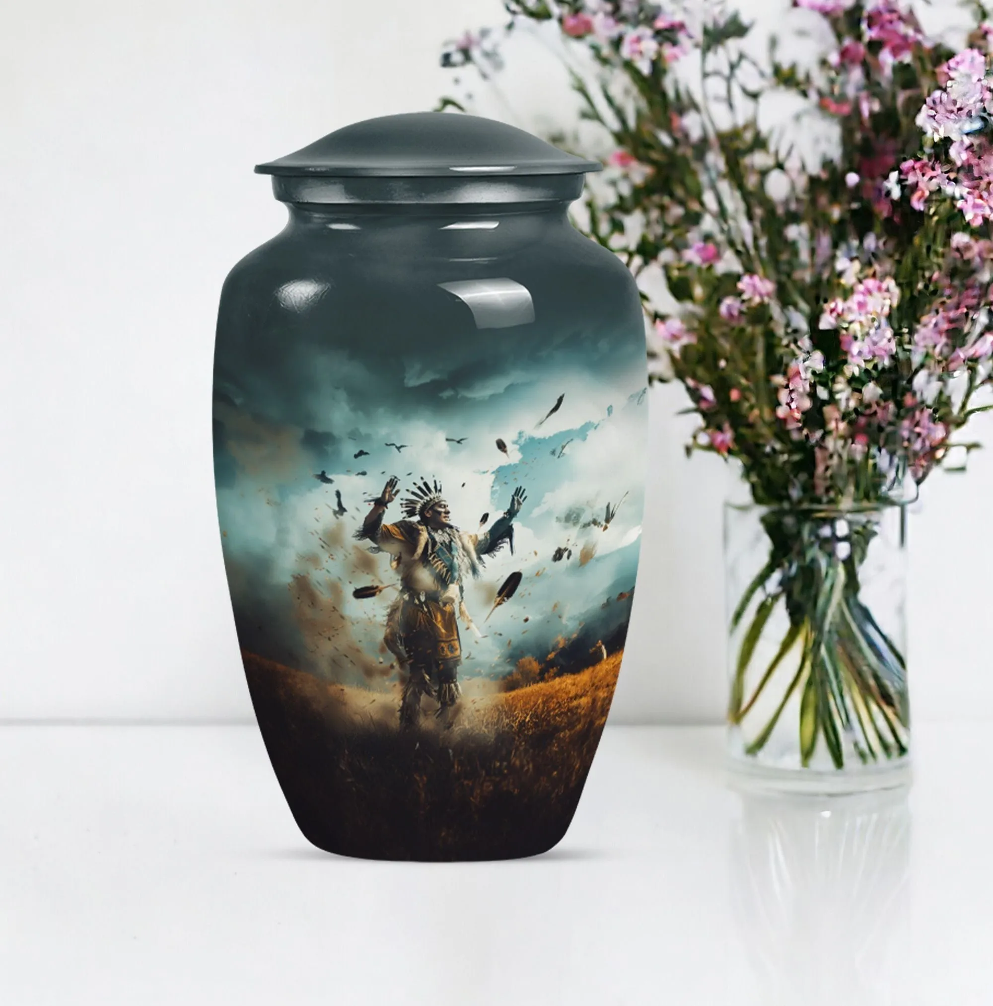 Artisan Native American Memorial Cremation Tribute
