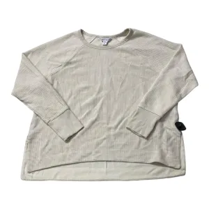 Athletic Top Ls Crewneck By Athleta In Cream, Size:Xl