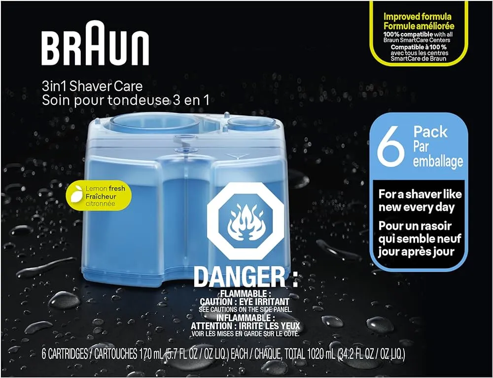 Braun Clean & Renew Refill Cartridges, 6 Pack (New Version)  OEM