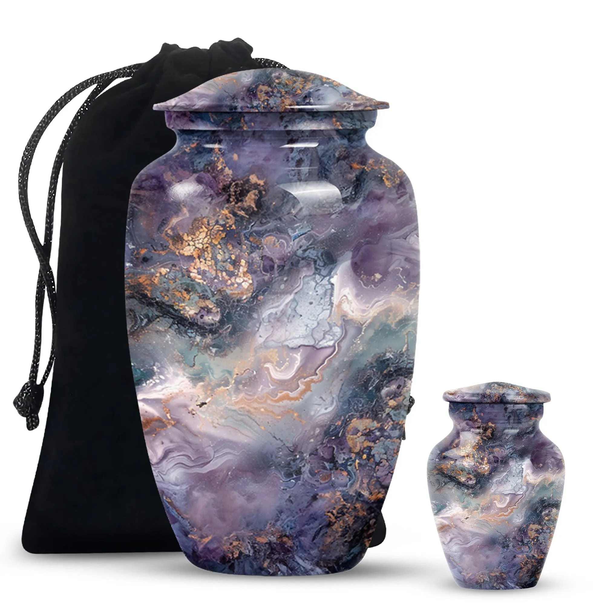 Captivating Memorial Colourful Swirl Urn - A Classy Ode To Life