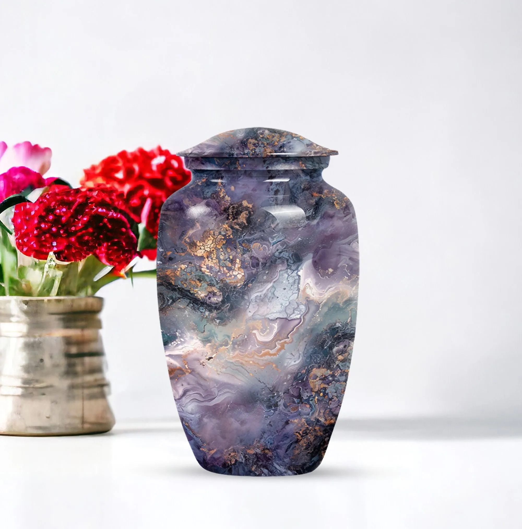 Captivating Memorial Colourful Swirl Urn - A Classy Ode To Life
