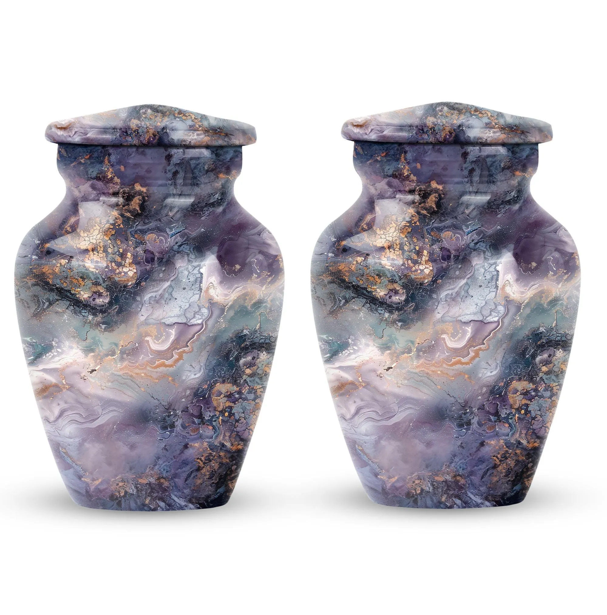 Captivating Memorial Colourful Swirl Urn - A Classy Ode To Life