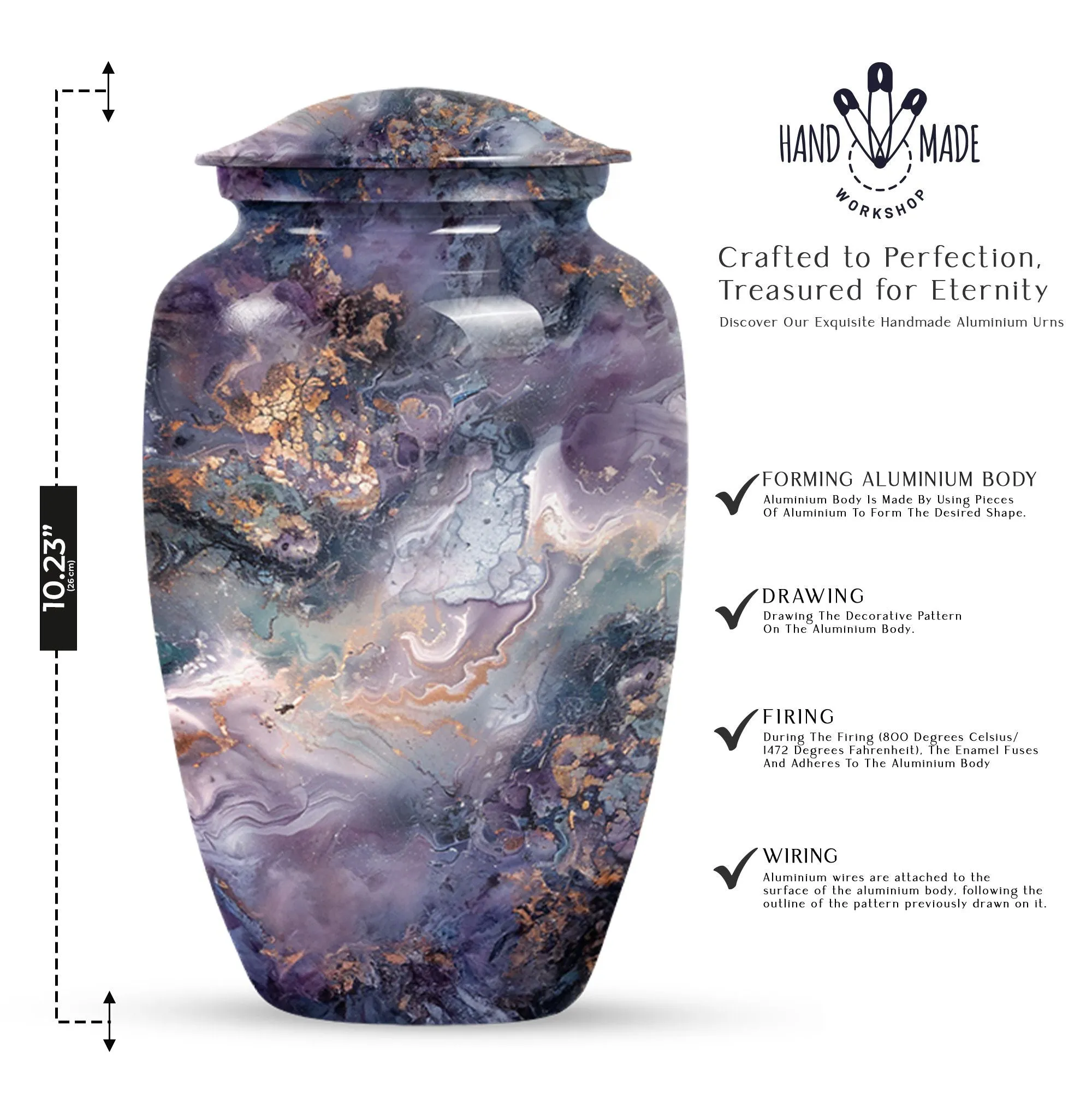 Captivating Memorial Colourful Swirl Urn - A Classy Ode To Life