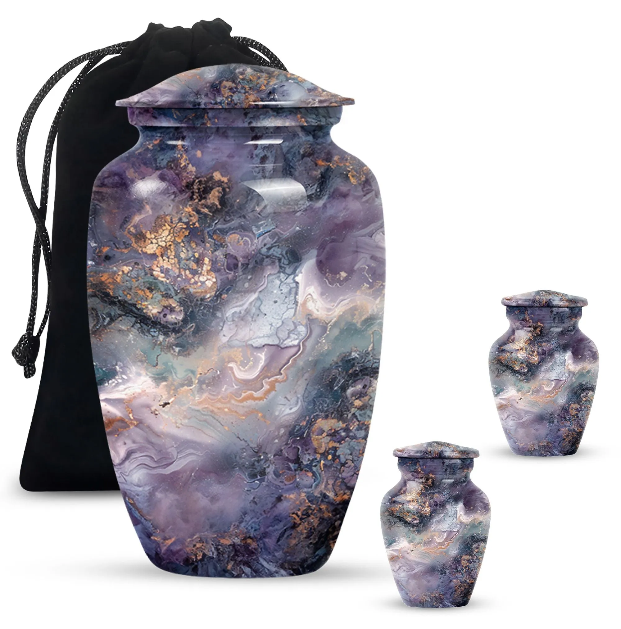Captivating Memorial Colourful Swirl Urn - A Classy Ode To Life
