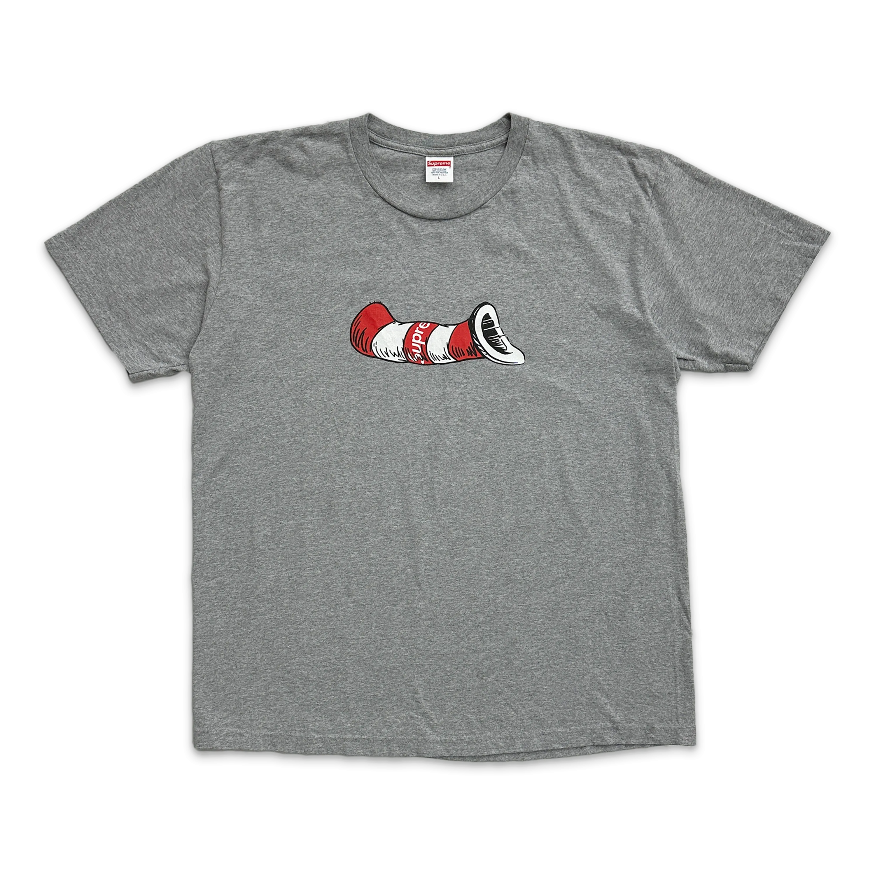 Cat In The Hat Tee Heather Grey