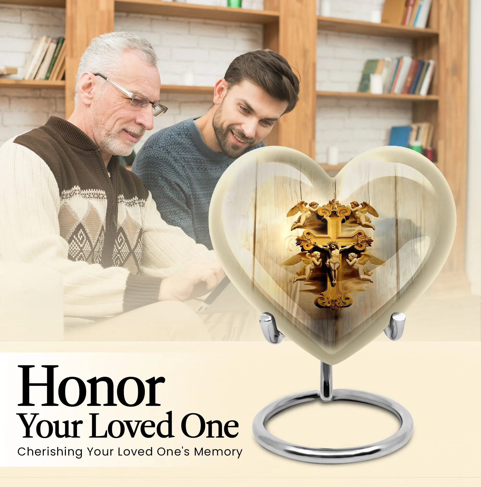 Catholic Urn for Respected Holdover - Keepsake Cremation Urn