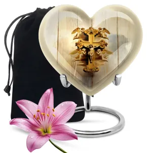 Catholic Urn for Respected Holdover - Keepsake Cremation Urn