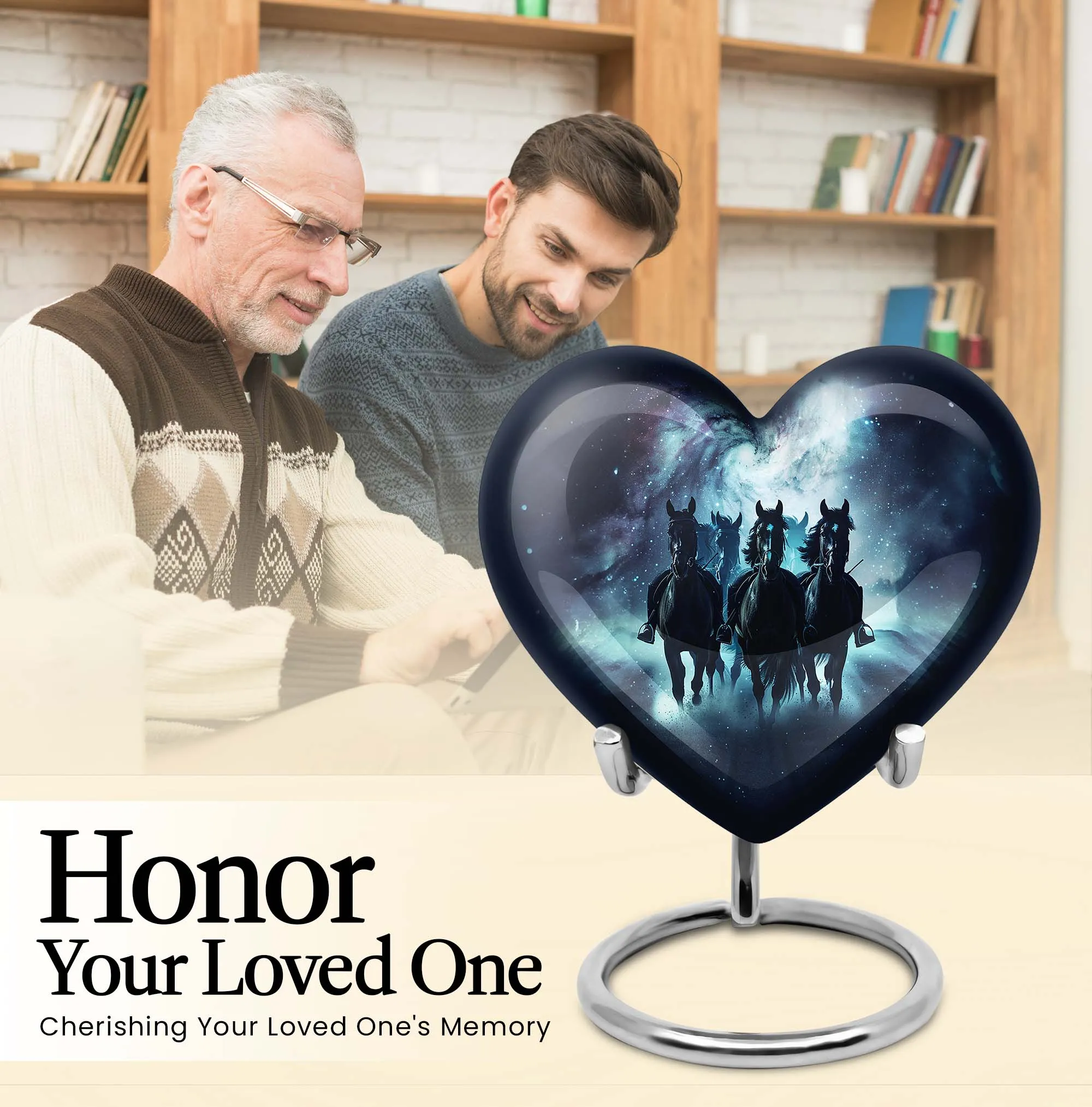 Cherished Burial Funeral Cremation Urn with Abstract Theme