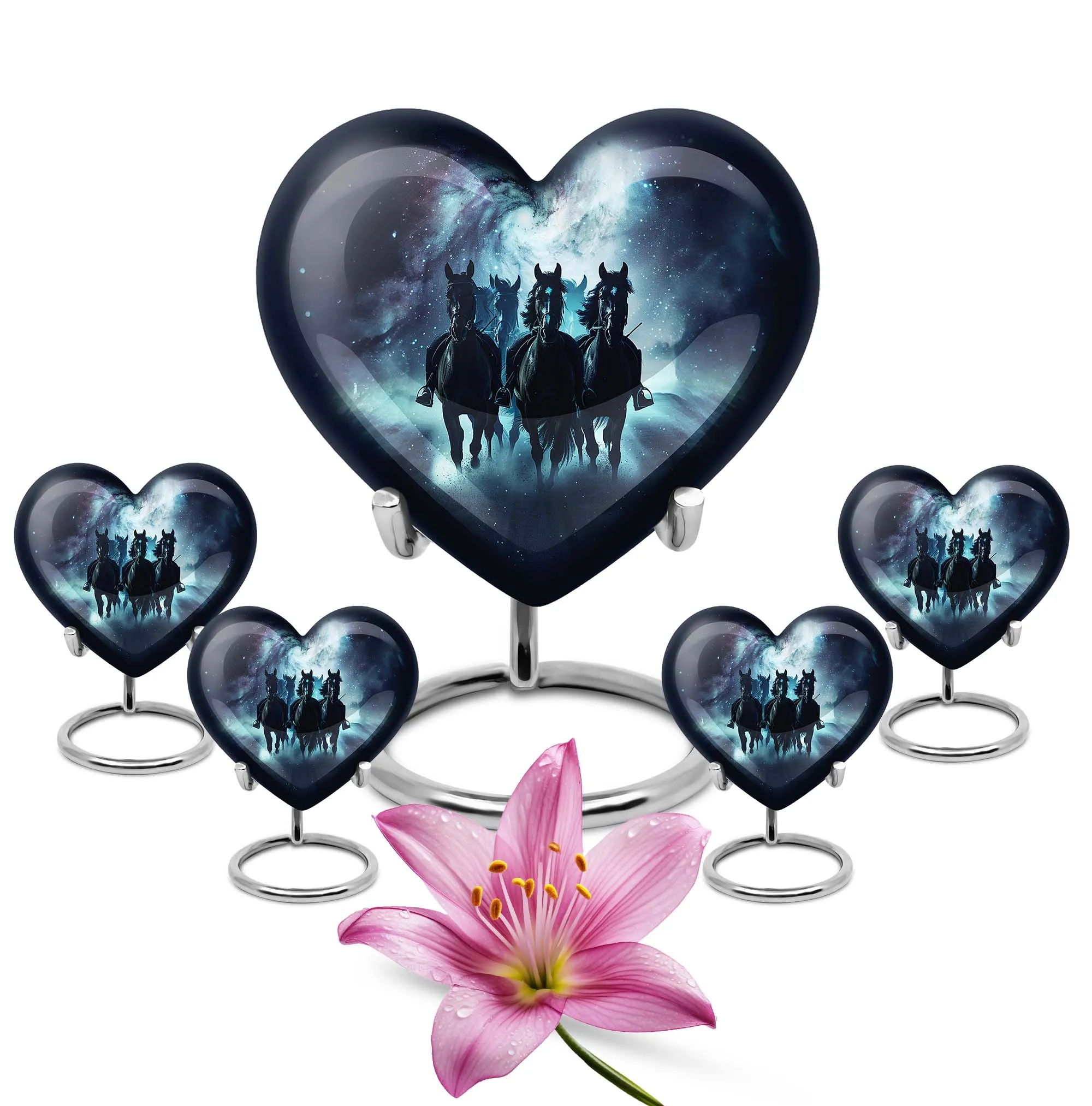 Cherished Burial Funeral Cremation Urn with Abstract Theme