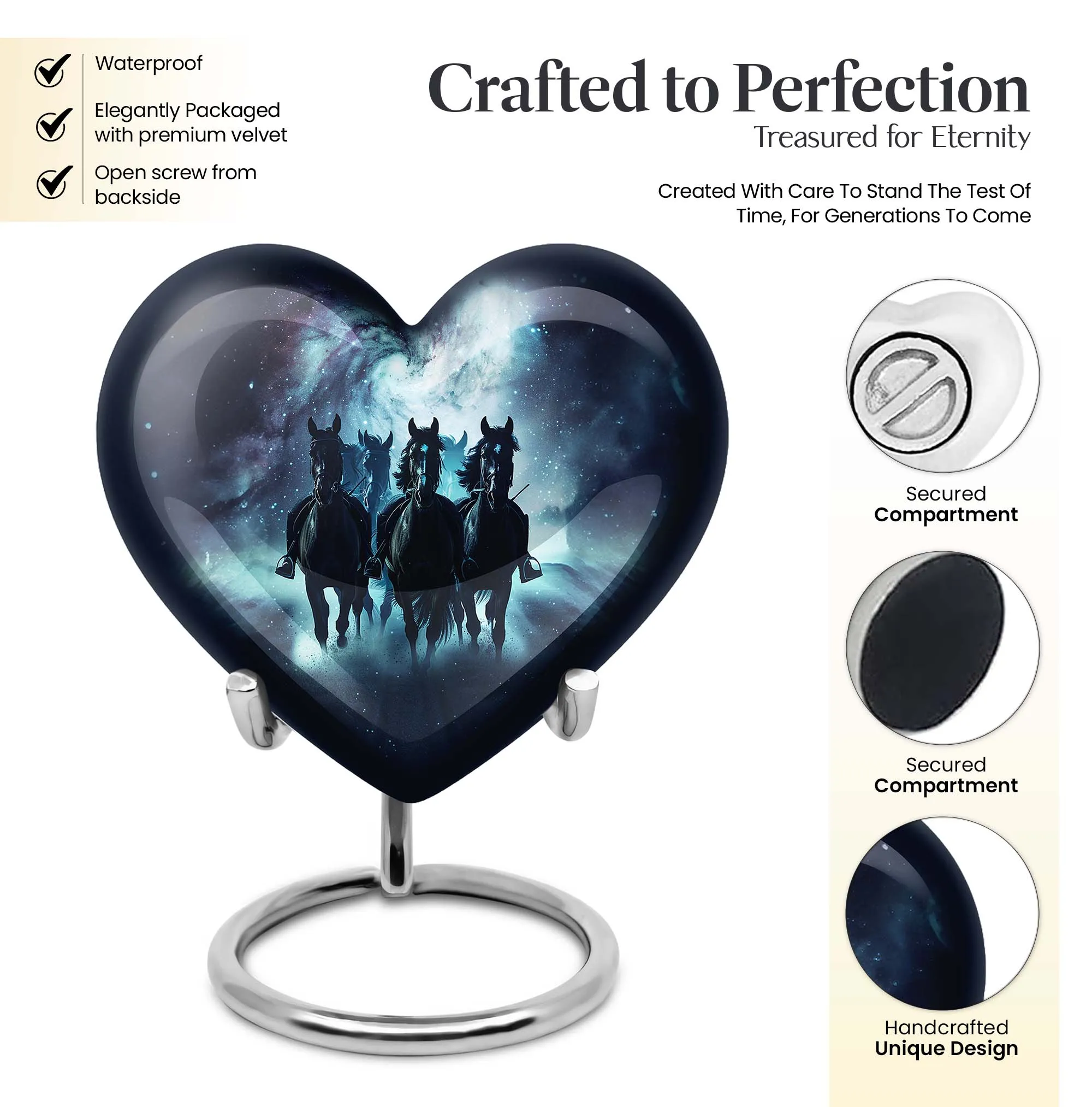 Cherished Burial Funeral Cremation Urn with Abstract Theme