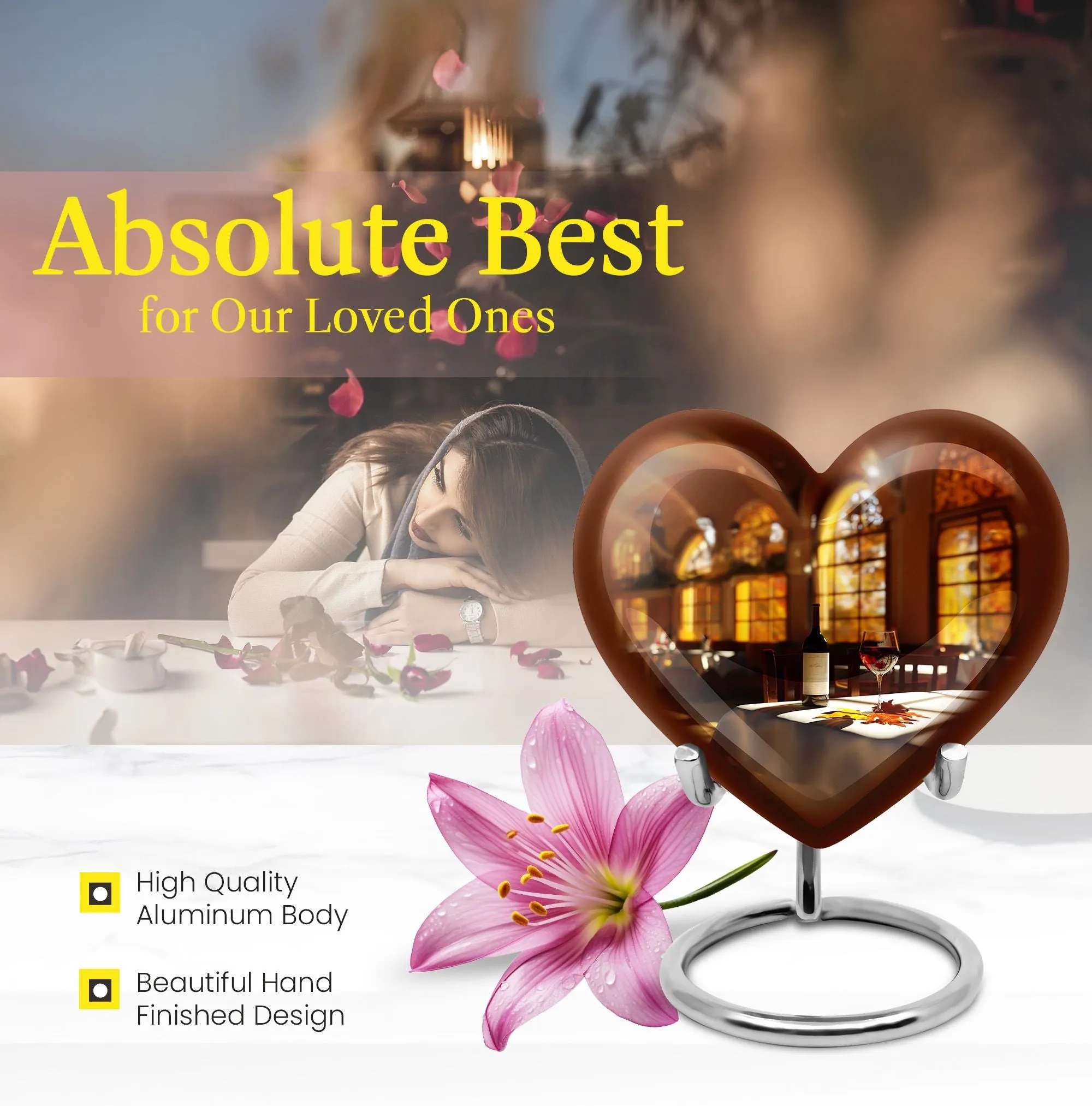 Cherished Farewell - Wine Cremation Urn for Enduring Memories