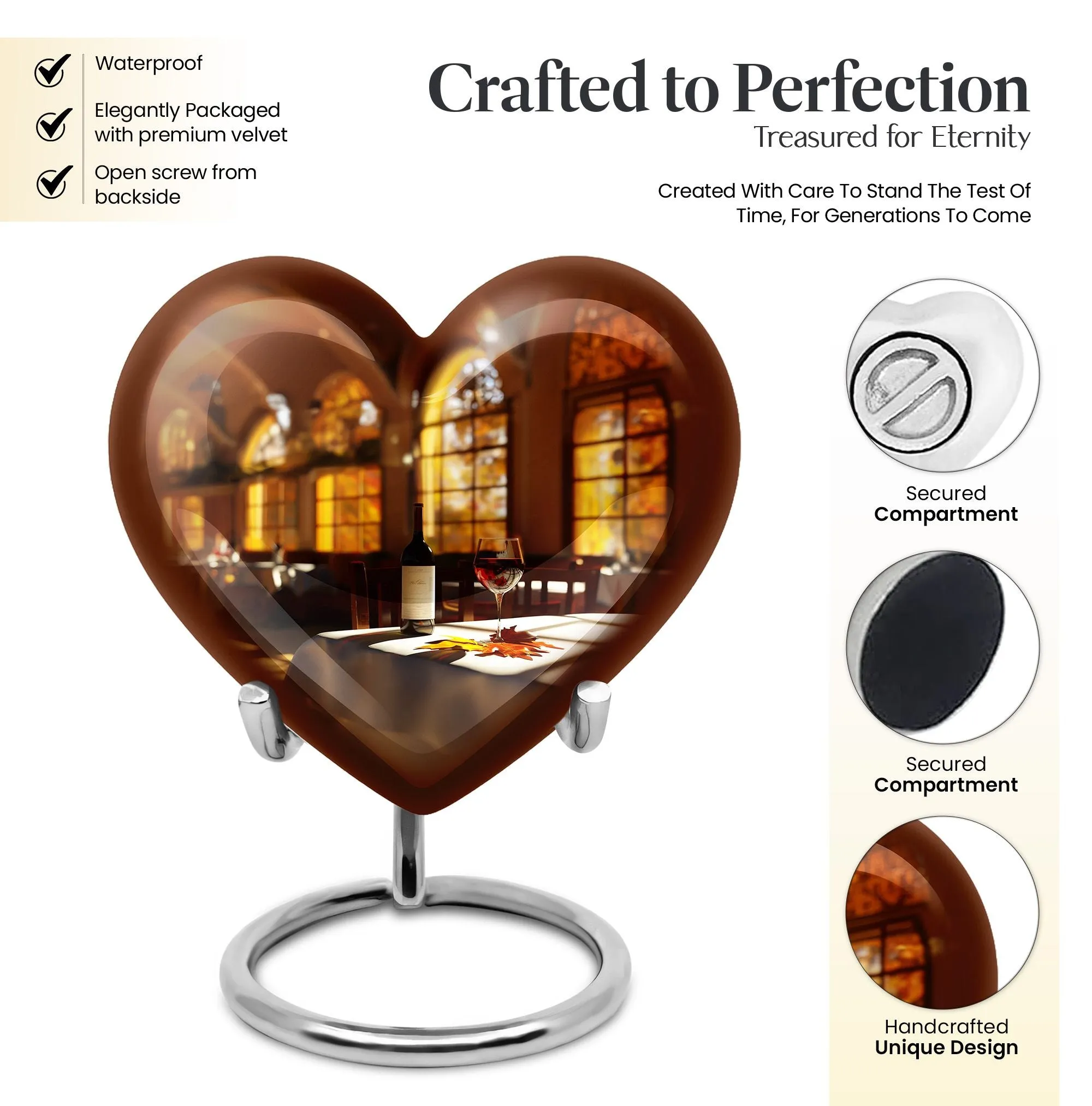 Cherished Farewell - Wine Cremation Urn for Enduring Memories