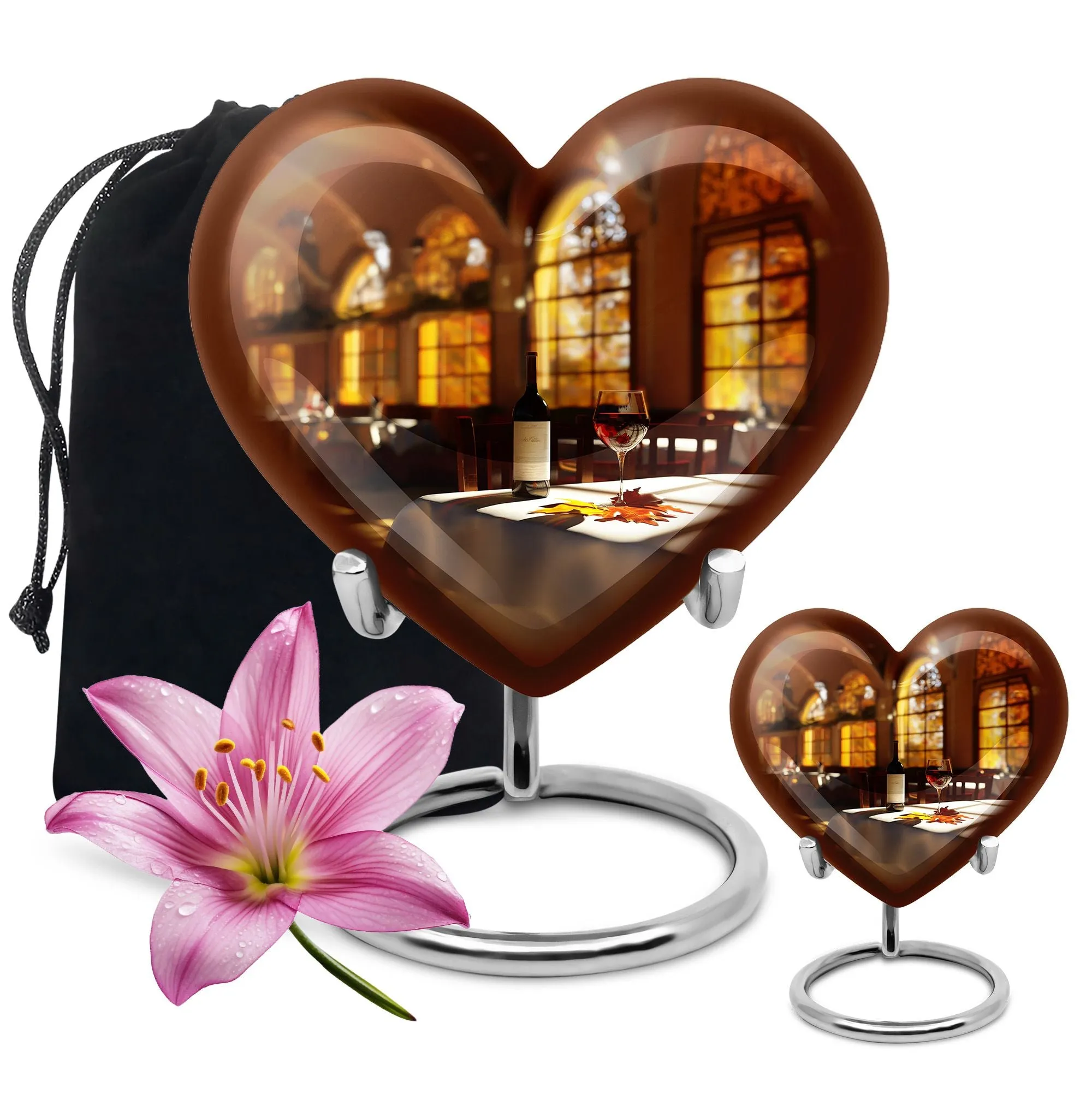 Cherished Farewell - Wine Cremation Urn for Enduring Memories