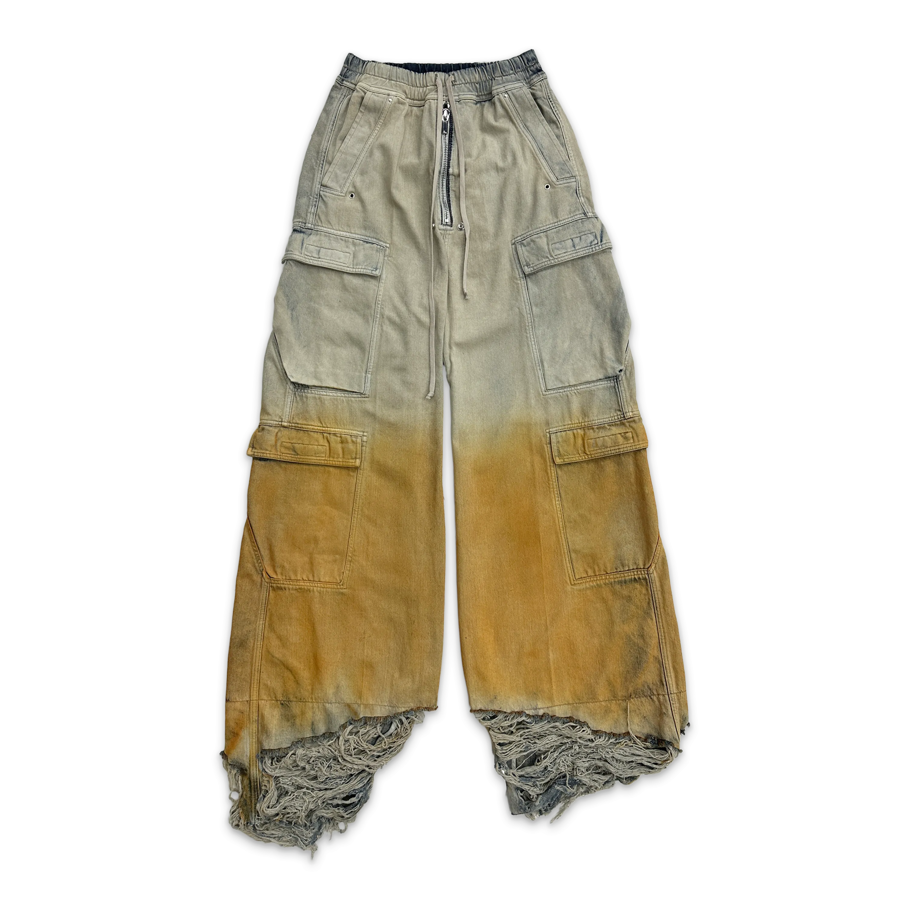 Denim Double Bela Cargo Jumbo Pants Sky/Orange Degrade