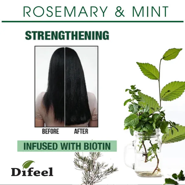 Difeel Rosemary and Mint Biotin Strengthening Leave-In Conditioning Spray with Biotin - 6 oz