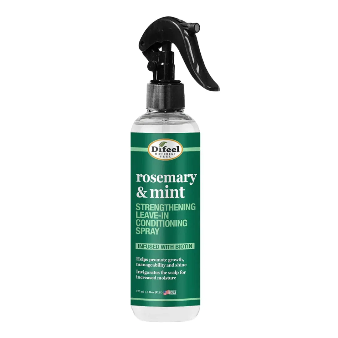 Difeel Rosemary and Mint Biotin Strengthening Leave-In Conditioning Spray with Biotin - 6 oz