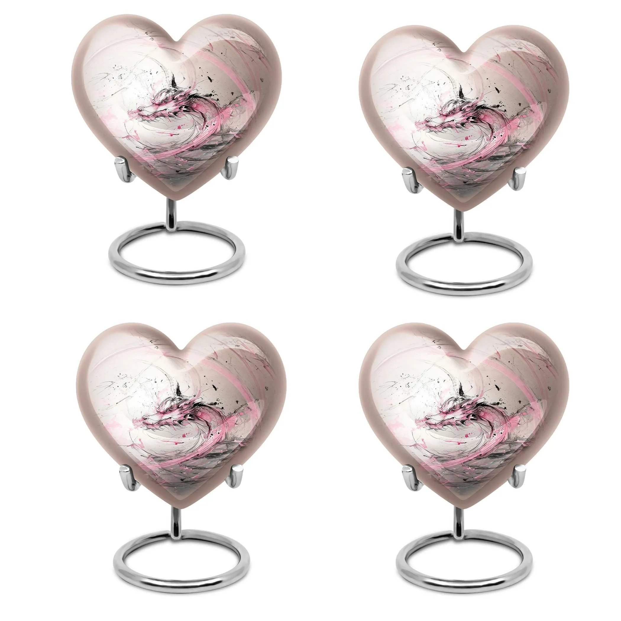 Dragon Heart Adult Cremation Urn with Abstract Design for Remembrance