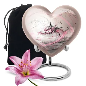 Dragon Heart Adult Cremation Urn with Abstract Design for Remembrance