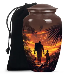 Father's Legacy Memorial Urn, Personalized Urn For Human Ashes