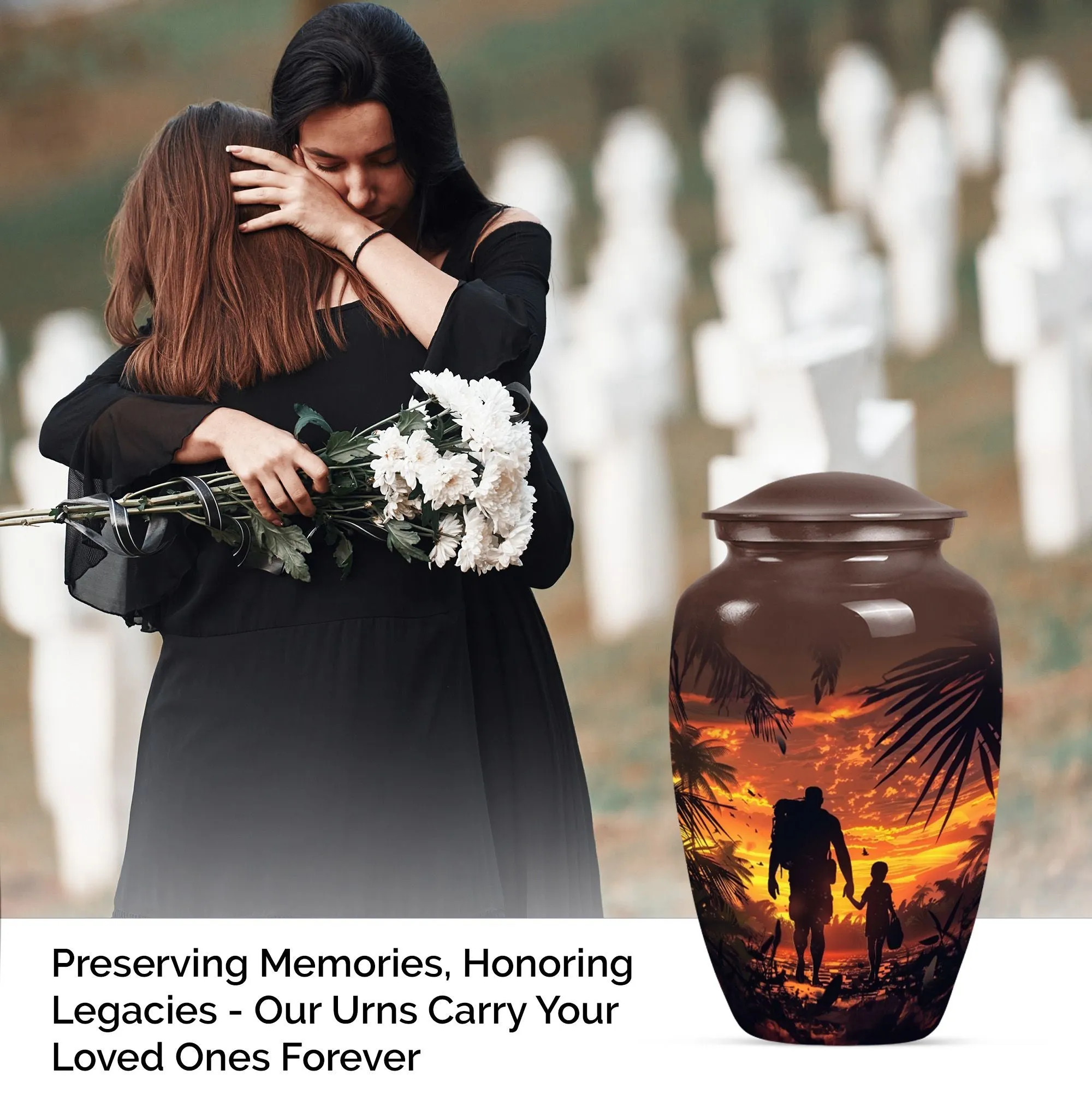 Father's Legacy Memorial Urn, Personalized Urn For Human Ashes