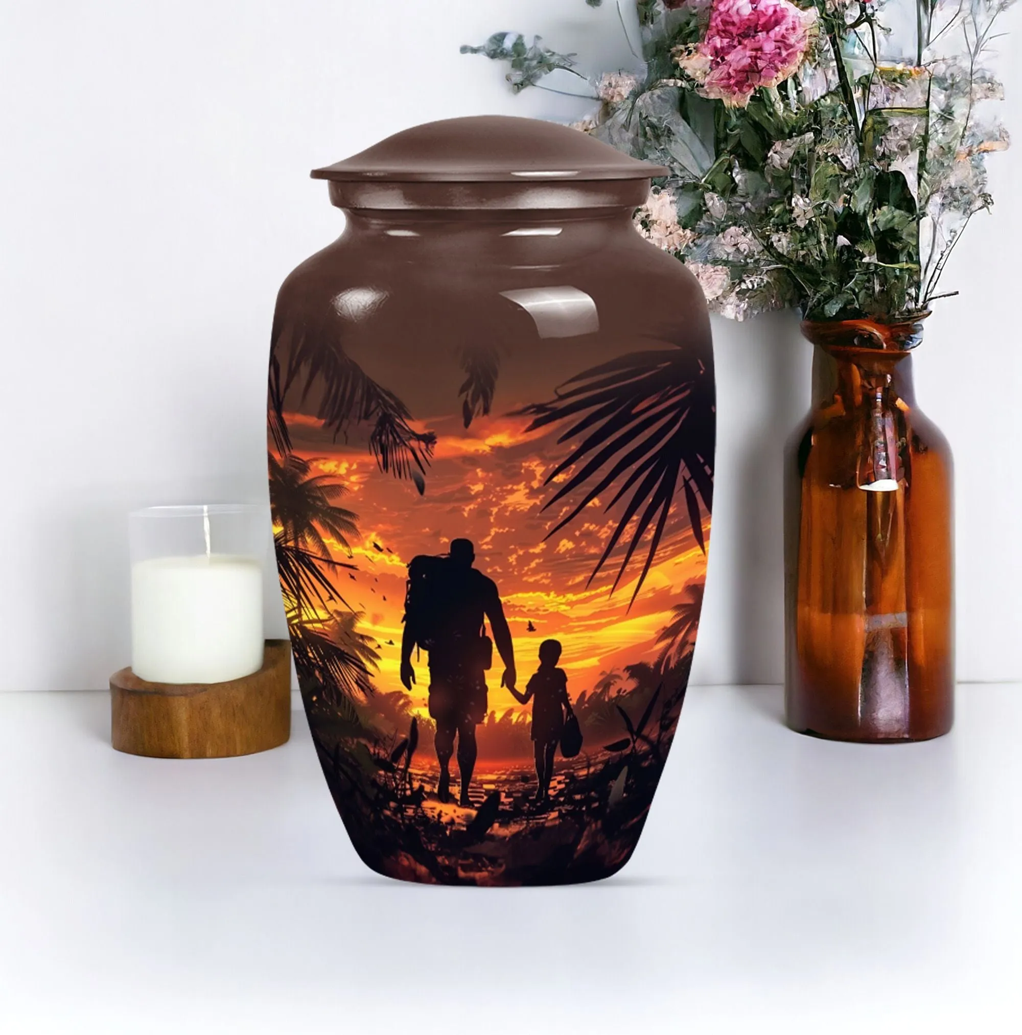 Father's Legacy Memorial Urn, Personalized Urn For Human Ashes