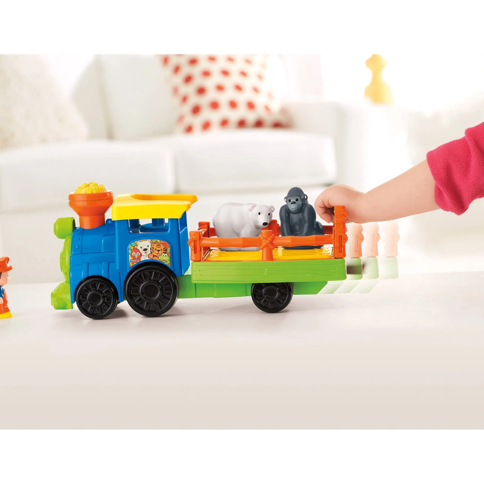 Fisher-Price Little People Choo-Choo Zoo Train with Conductor and 2-Animals