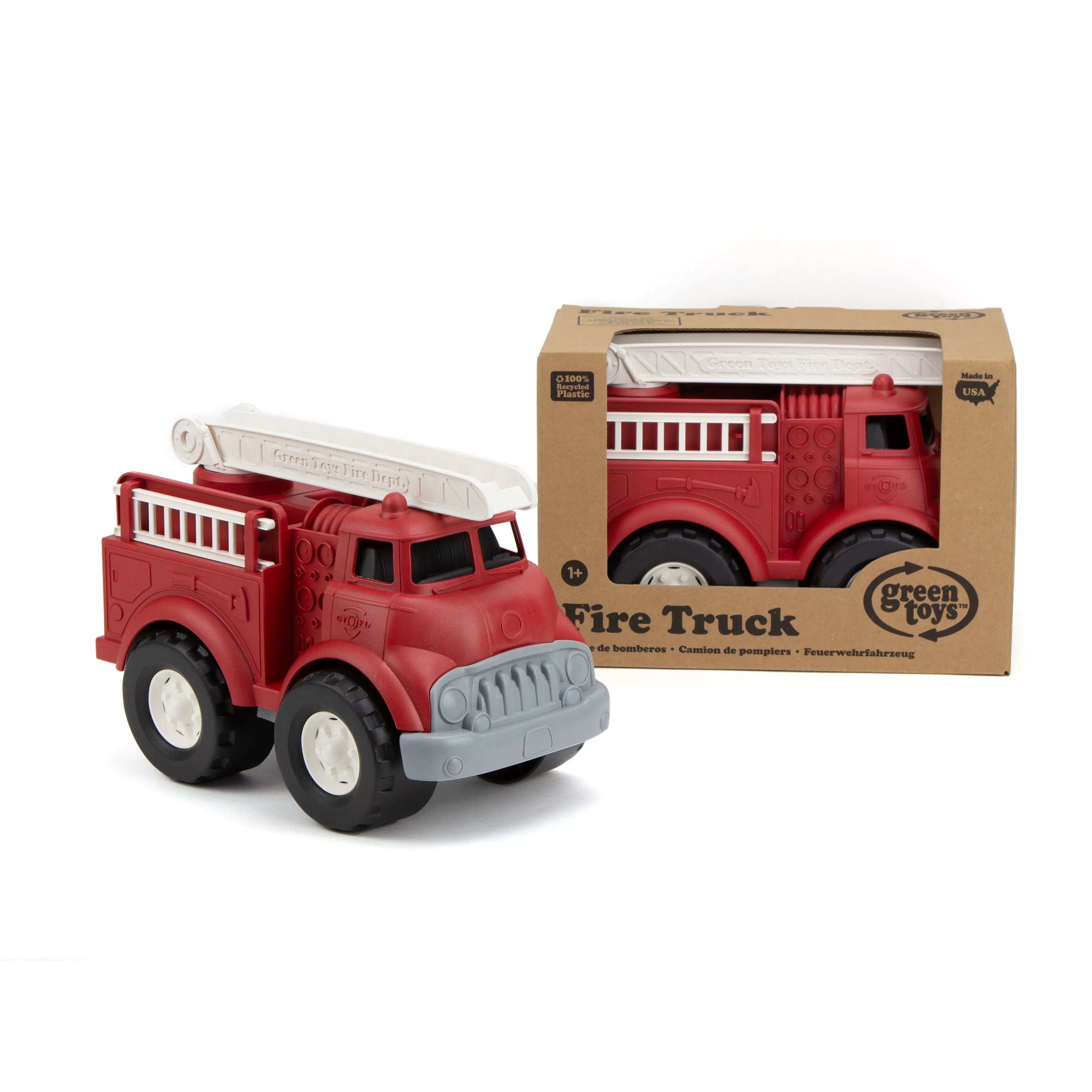 Green Toys Eco-Friendly Fire Truck with Rotating Ladders