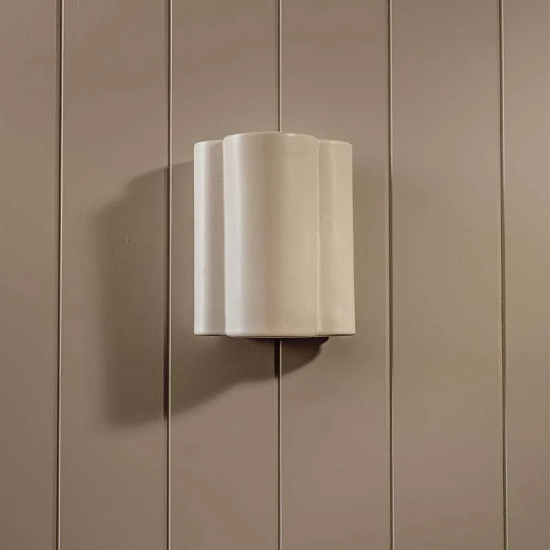 Handmade Curved Clay Wall Light | Cloud
