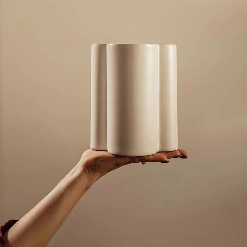 Handmade Curved Clay Wall Light | Cloud