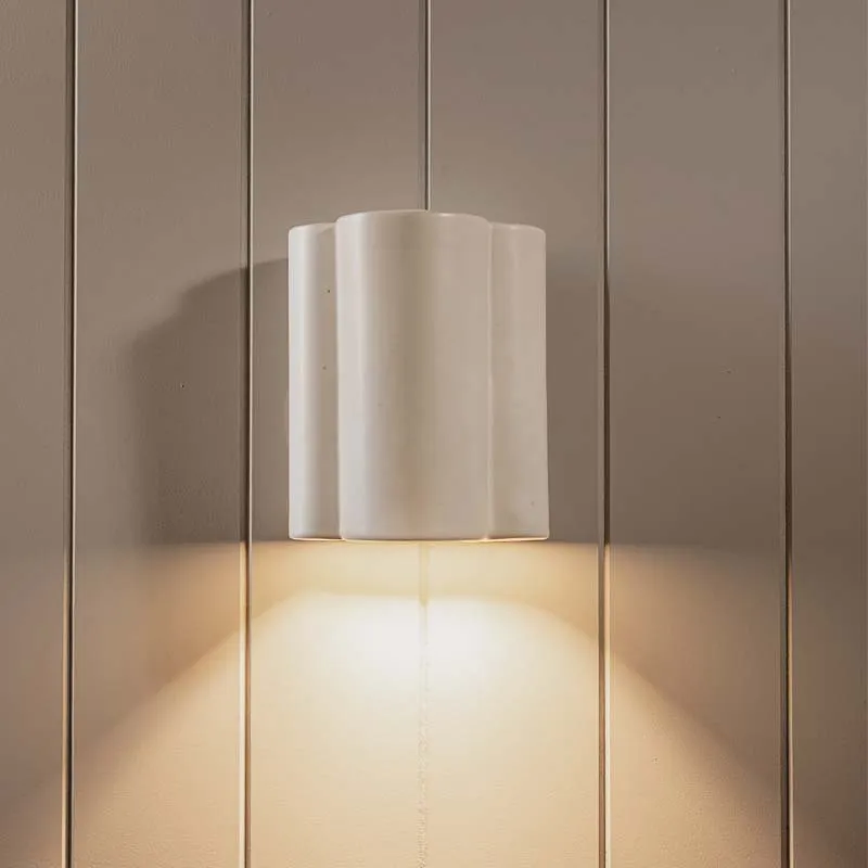 Handmade Curved Clay Wall Light | Cloud