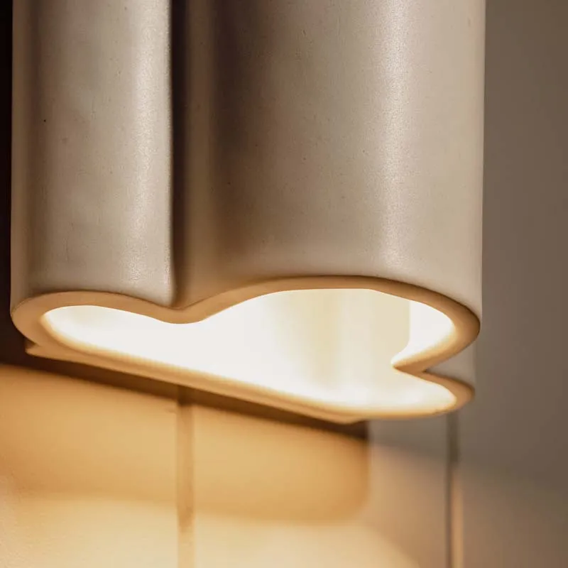 Handmade Curved Clay Wall Light | Cloud