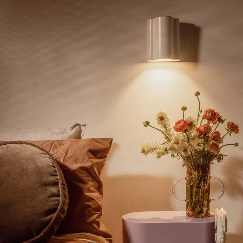 Handmade Curved Clay Wall Light | Cloud