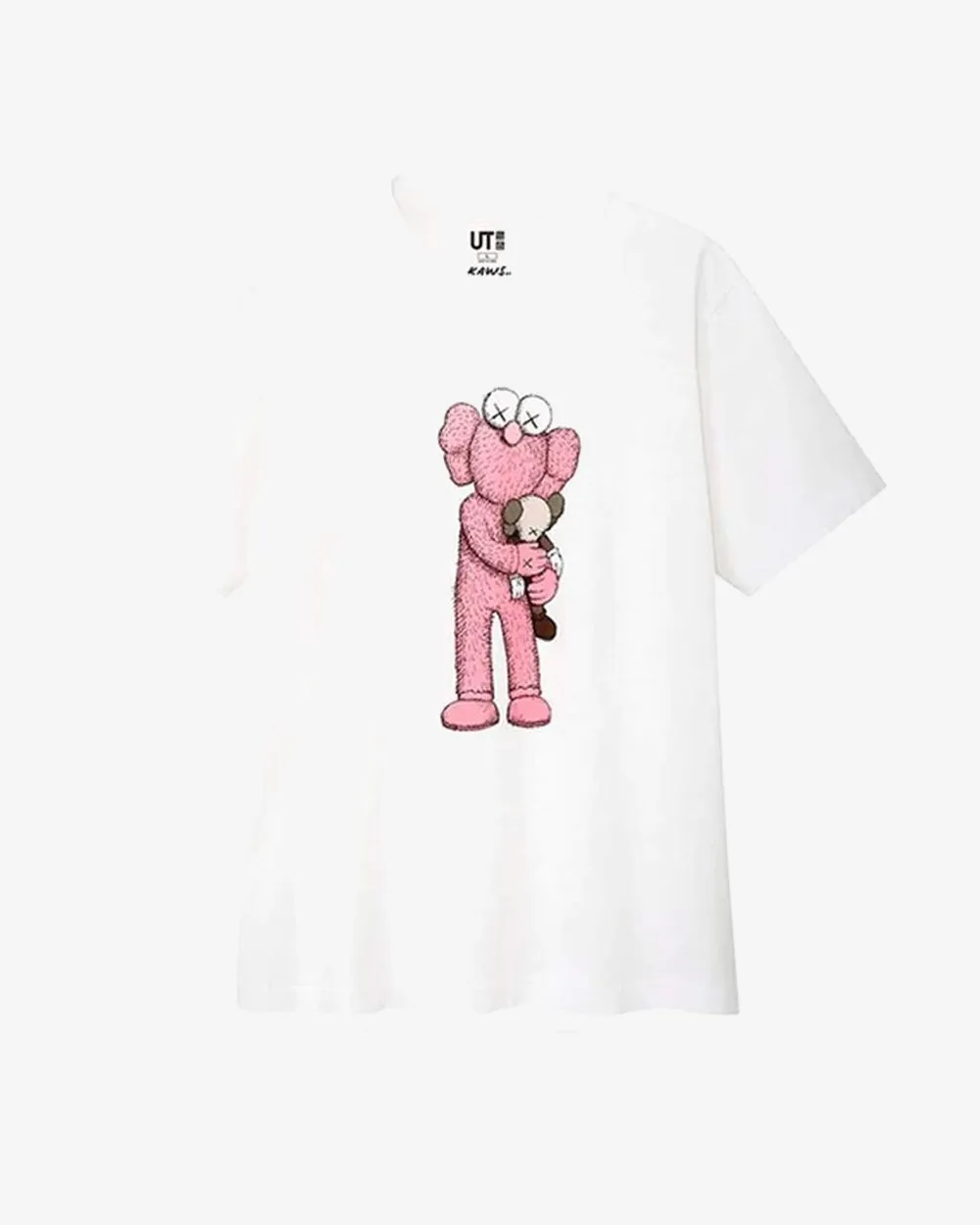KAWS X UNIQLO PINK BFF WHITE TEE