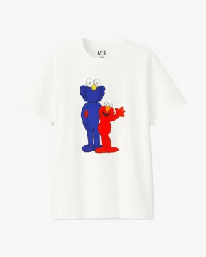 KAWS X UNIQLO X SESAME STREET BFF ELMO TEE WHITE (ASIA SIZING)