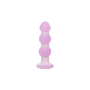 Lavender Haze Vibrating Beaded Butt Plug