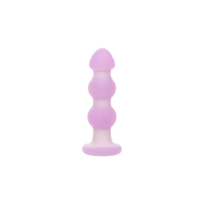 Lavender Haze Vibrating Beaded Butt Plug