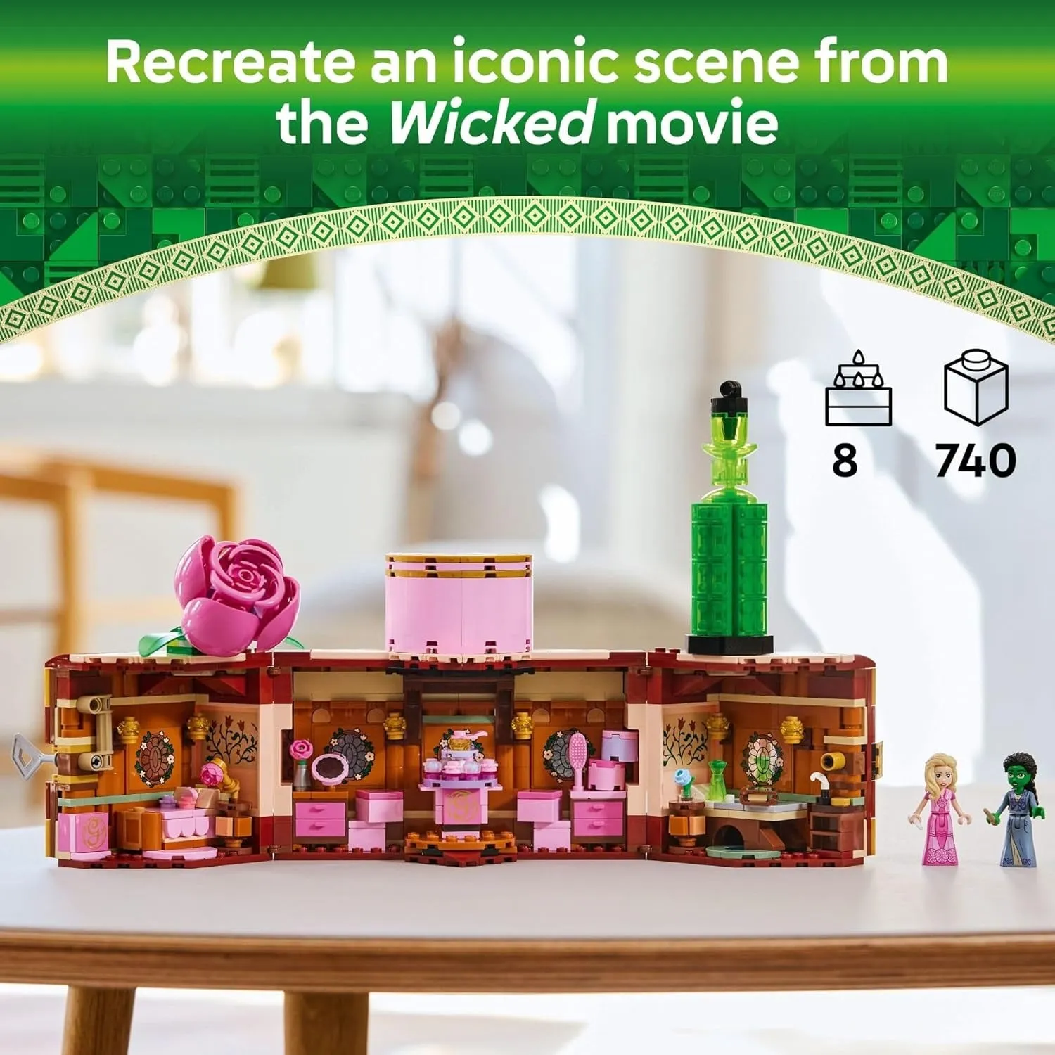 LEGO 6512678 Wicked Glinda & Elphaba's Dormitory Collectible Toys, Includes Dollhouse and Glinda Doll