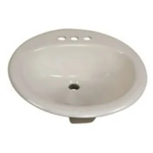 Lincoln Products PF194R 19" Round Biscuit Drop In Lavatory Sink