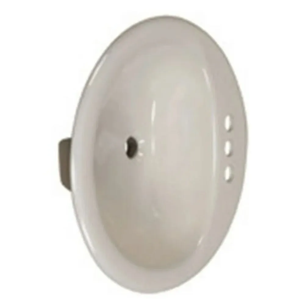 Lincoln Products PF194R 19" Round Biscuit Drop In Lavatory Sink