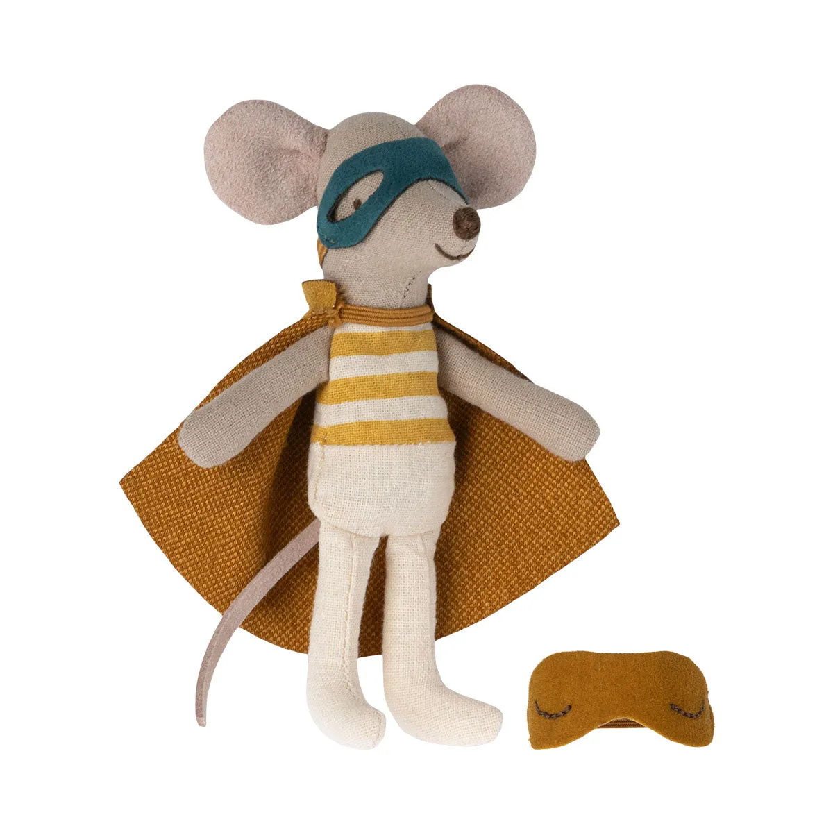 Little Brother Super Hero Mouse in Matchbox - Yellow Stripe