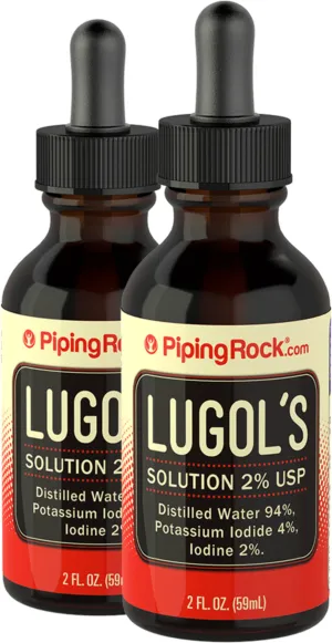 Lugol's Iodine (2%) Solution, 2 fl oz (59 mL) Dropper Bottle, 2  Dropper Bottles