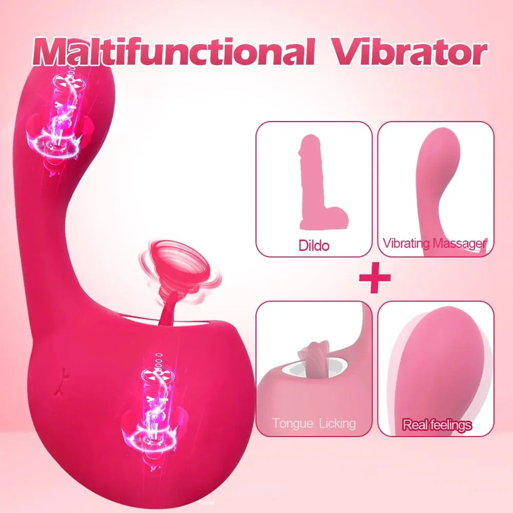 Lurevibe - Clitoral Licking G Spot Vibrator Clitoralis Stimulator for Women with 10 Licking Vibrating Modes